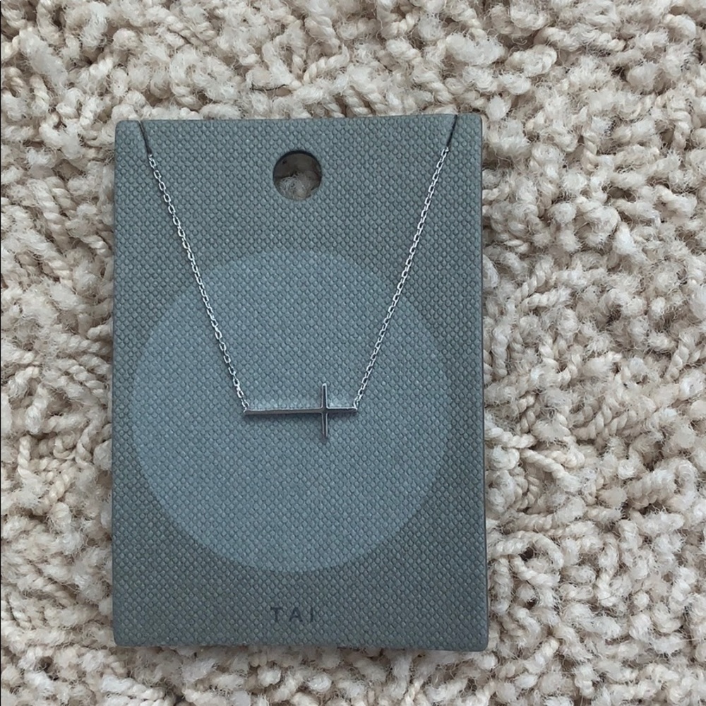 Silver cross necklace (real sterling silver)